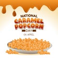 National Caramel Popcorn Day Vector Illustration Royalty Free Stock Photo