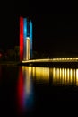 National Carillon in blue, white and red