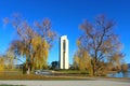 National Carillon monument on Aspen island in Canberra