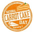 National carrot cake day grunge rubber stamp Royalty Free Stock Photo