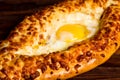 National caucasian dish khachapuri ajarian