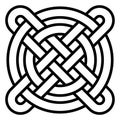 National Celtic pattern intertwined circles and cross, vector Chinese pattern weaving, the symbol of happiness Royalty Free Stock Photo