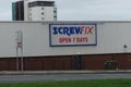 Screwfix England. Shop sign and signage