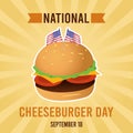 National Cheeseburger Day Vector Illustration