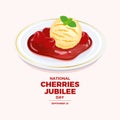 National Cherries Jubilee Day vector illustration Royalty Free Stock Photo
