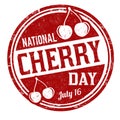 National cherry day sign or stamp