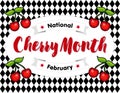Cherry Month, February, Harlequin Background