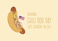 National Chili Dog Day vector Royalty Free Stock Photo