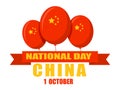 National china day concept background, flat style