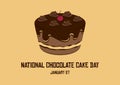 National Chocolate Cake Day vector