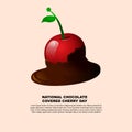 National Chocolate covered cherry day vector AD252 Royalty Free Stock Photo