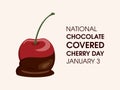National Chocolate Covered Cherry Day vector Royalty Free Stock Photo
