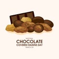 National Chocolate Covered Raisins Day vector illustration Royalty Free Stock Photo