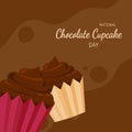 National Chocolate Cupcake Day background