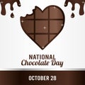 National Chocolate Day Vector Illustration