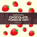 For the National Chocolate Fondue Day celebration, this vector image is suitable