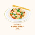 National Chop Suey Day vector illustration