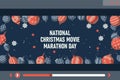 National Christmas Movie Marathon Day background Royalty Free Stock Photo