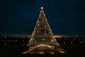 The National Christmas Tree at night, in Washington, DC Royalty Free Stock Photo