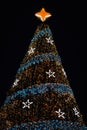 The National Christmas Tree at night, in Washington, DC Royalty Free Stock Photo