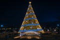 The National Christmas Tree at night, in Washington, DC Royalty Free Stock Photo