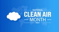 National Clean Air Month background or banner design