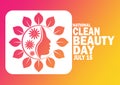 National Clean Beauty Day Vector illustration
