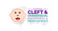 National Cleft and Craniofacial Awareness and Prevention Month background, banner, poster and card design