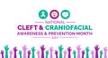 National Cleft and Craniofacial Awareness and Prevention Month background, banner, poster and card design