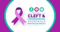 National Cleft and Craniofacial Awareness and Prevention Month background, banner, poster and card design Royalty Free Stock Photo
