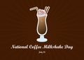 National Coffee Milkshake Day vector