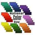 National Color Day, idea for poster, banner, flyer or postcard