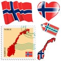 National colours of Norway Royalty Free Stock Photo