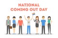 National coming out day. Royalty Free Stock Photo