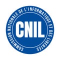 National commission on informatics and liberty symbol icon called CNIL in French language