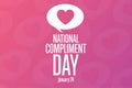 National Compliment Day. January 24. Holiday concept. Template for background, banner, card, poster with text Royalty Free Stock Photo