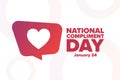 National Compliment Day. January 24. Holiday concept. Template for background, banner, card, poster with text