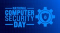 national Computer Security Day background or banner design template is observed every year in November.