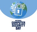 National Computer Security Day for better computer security Royalty Free Stock Photo