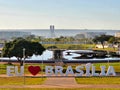 National Congress of Brazil in the background seen from the Brasilia Television Tower.