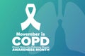 National COPD Awareness Month. Chronic Obstructive Pulmonary Disease. November. Holiday concept. Template for background