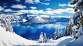 national crater lake Royalty Free Stock Photo