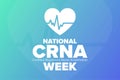 National CRNA Week. Certified Registered Nurse Anesthetists. Holiday concept. Template for background, banner, card Royalty Free Stock Photo