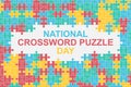 National Crossword Puzzle Day background Royalty Free Stock Photo