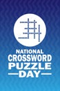 National Crossword Puzzle Day Vector illustration Royalty Free Stock Photo