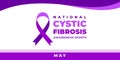 National cystic fibrosis awareness month. Vector web banner for social media, poster, card, flyer. Text National cystic fibrosis