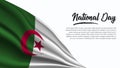 National Day Banner with Algeria Flag background Royalty Free Stock Photo