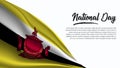 National Day Banner with Brunei Flag background