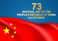 National Day of the Poeple is Republic of China for 2022, 73th Anniversary