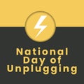 National day of unplugging, social media post.